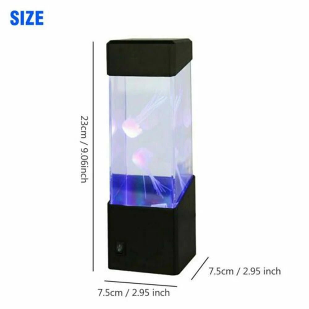 Led Jellyfish Tank Night Light Color Changing Table Lamp Aquarium Electric Mood Lava Lamp for Kids Children Gift Home Room Decor - Tatooine Nomad