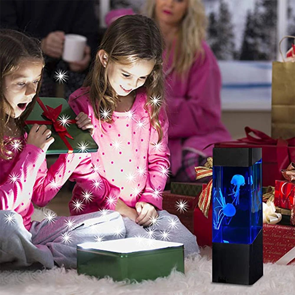 Led Jellyfish Tank Night Light Color Changing Table Lamp Aquarium Electric Mood Lava Lamp for Kids Children Gift Home Room Decor - Tatooine Nomad