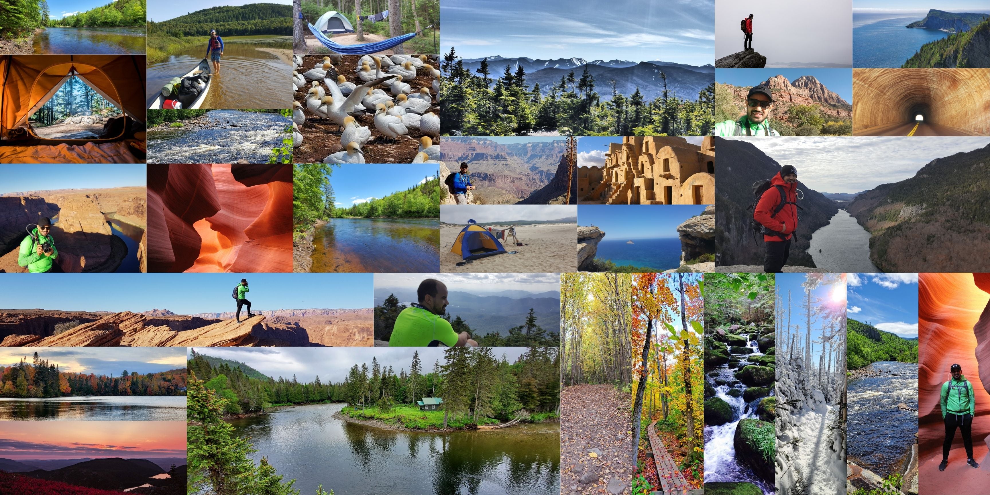 My outdoor adventure journey mosaic