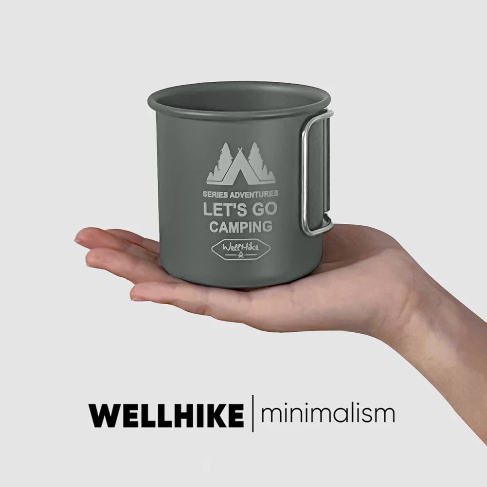 300ML Ultra - Light Aluminium Alloy Camping Mug with Foldable Handle - Tatooine Nomad