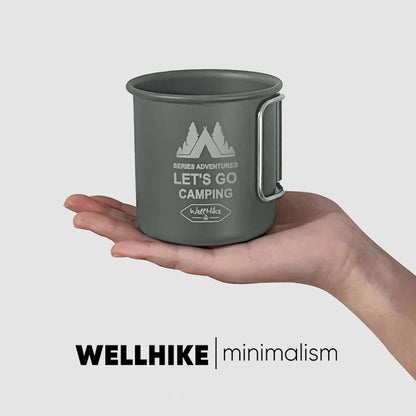 300ML Ultra - Light Aluminium Alloy Camping Mug with Foldable Handle - Tatooine Nomad