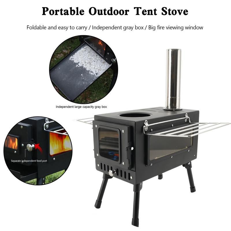 Multifunctional Portable Camping Wood Stove with Chimney - Tatooine Nomad