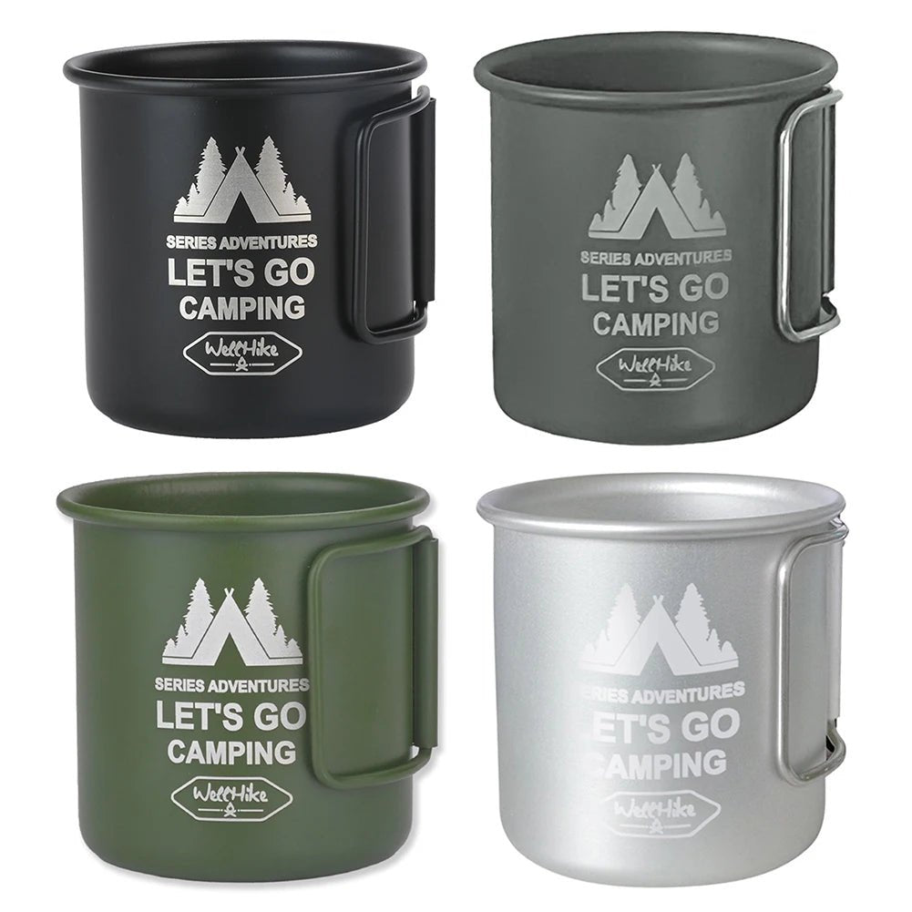 300ML Ultra - Light Aluminium Alloy Camping Mug with Foldable Handle - Tatooine Nomad