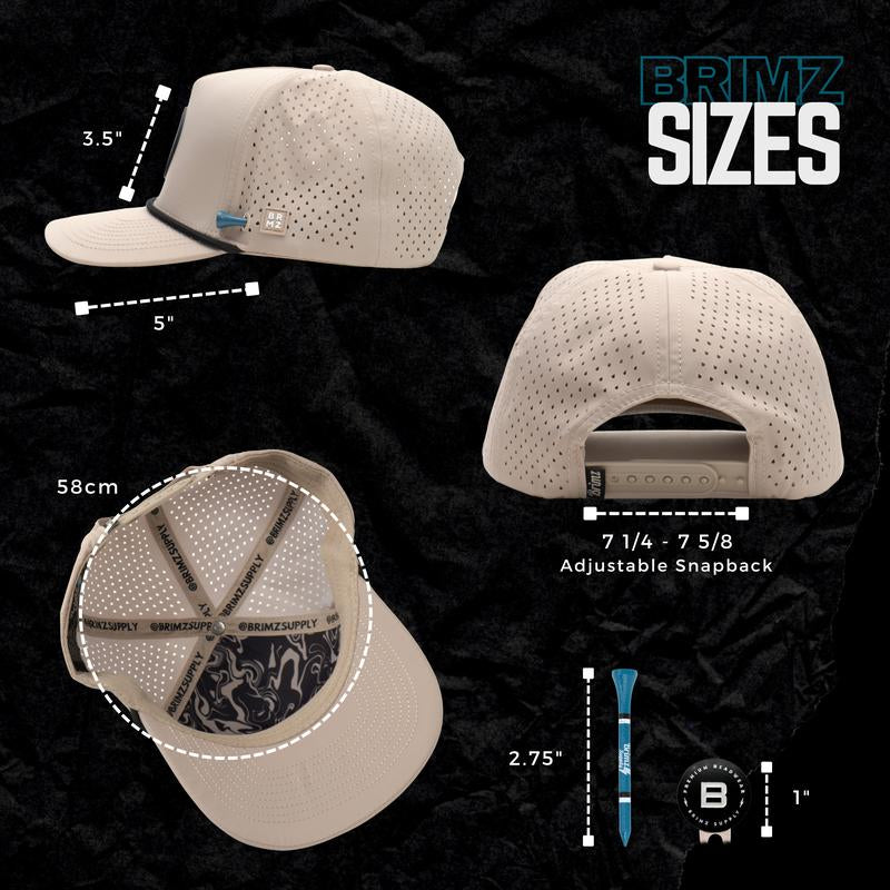 BRIMZ Tan Golf Performance Snapback Hat with Ball Marker - Tatooine Nomad