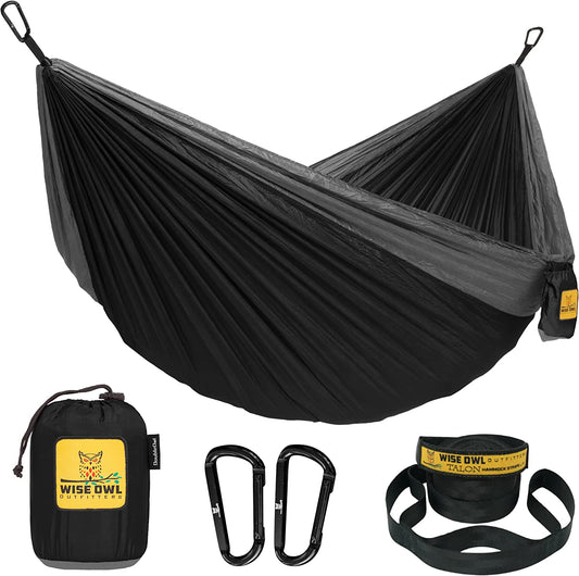 Hammock for Camping Hammocks Gear for the Outdoors Backpacking Survival or Travel - Portable Lightweight Parachute Nylon - up to 500Lbs - Tatooine Nomad