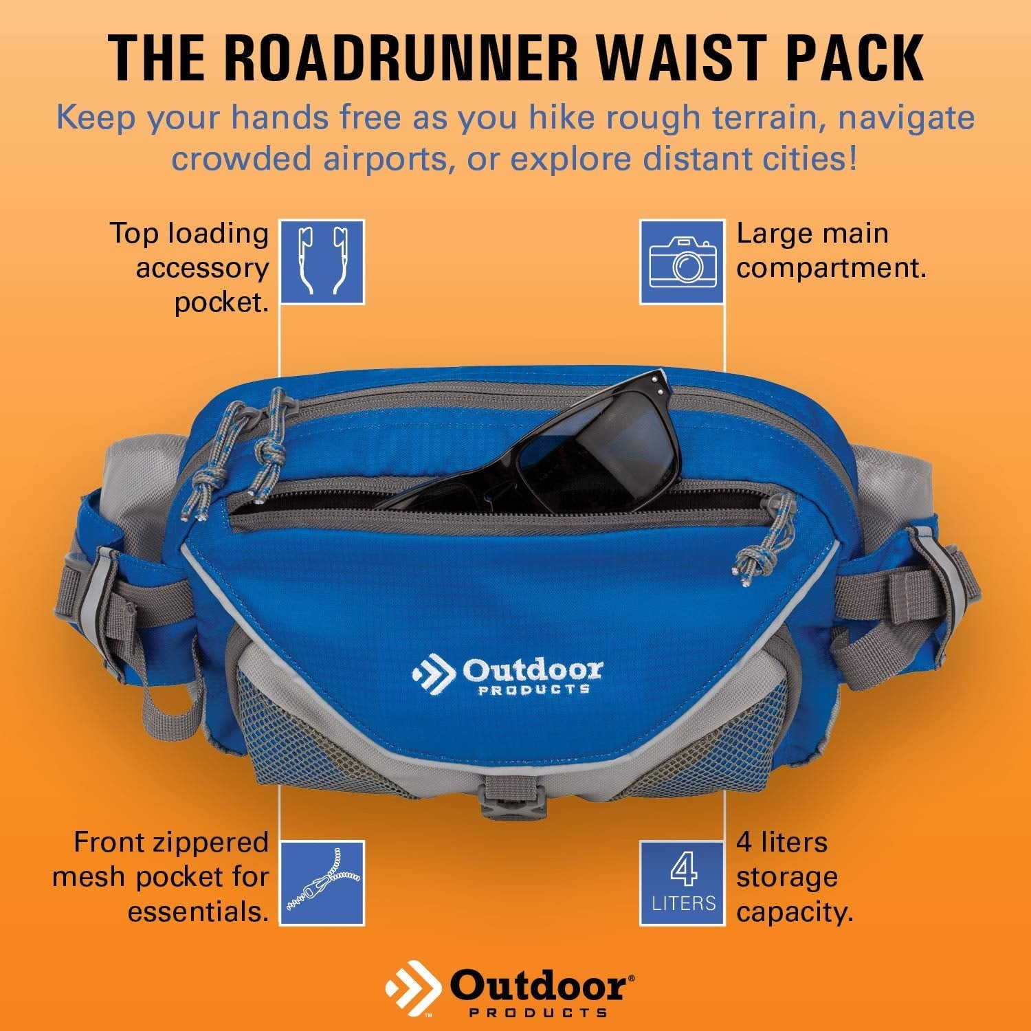 Roadrunner Waist Pack, 4.3 - Liter Storage (Skydiver) (Molten Lava) (Skydiver) - Tatooine Nomad