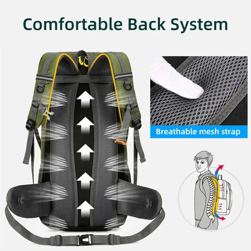 50L Waterproof Hiking Backpack for Men and Women - Tatooine Nomad