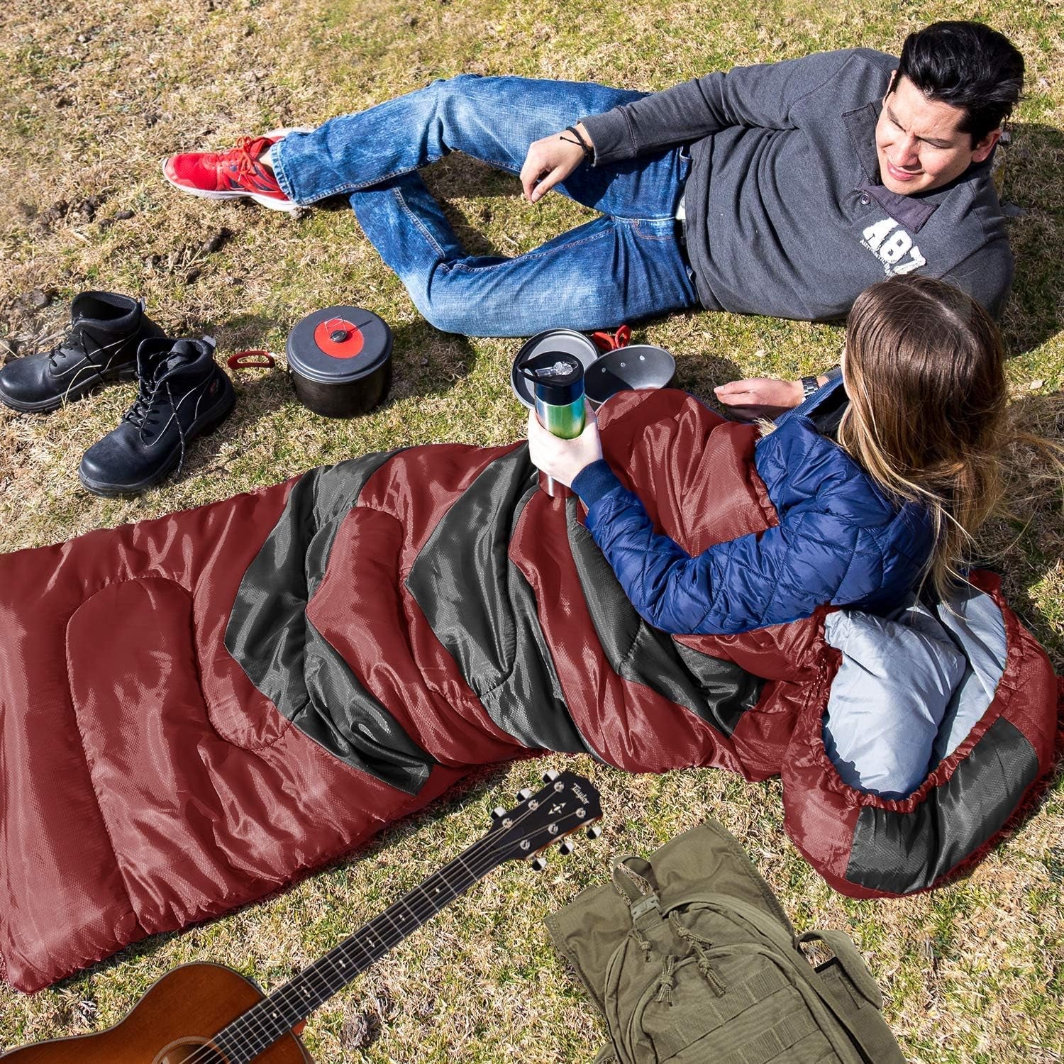 4 Season Compact Sleeping Bag with Travel Pillow - Tatooine Nomad