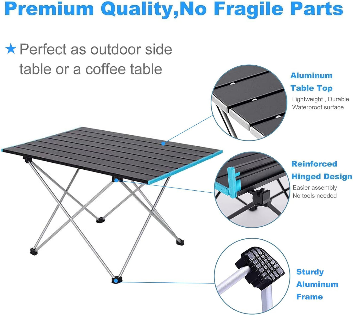  - Portable Camping Table.Outdoor Folding Table.Ultralight Aluminum Camping Table.Beach Table.Suitable for Camping, Picnic, Barbecue, Beach, Fishing, Hiking, Holiday Party, (Small) - Tatooine Nomad