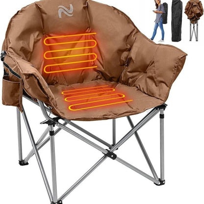 MOPHOTO Portable Heated Camping Chair - 3 Heat Levels, 500 lbs Capacity - Tatooine Nomad