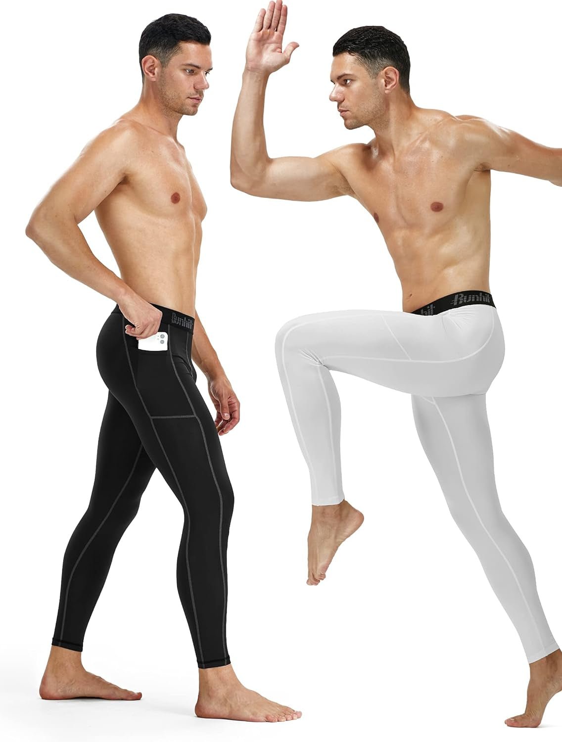 Men's Compression Running Tights with Four - Way Stretch - Tatooine Nomad