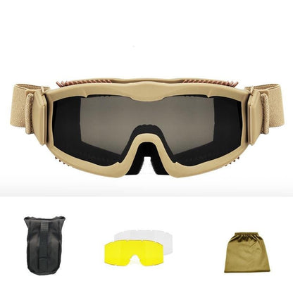 3mm Dual Lens Adjustable Safety Goggles for Paintball & Sports - Tatooine Nomad