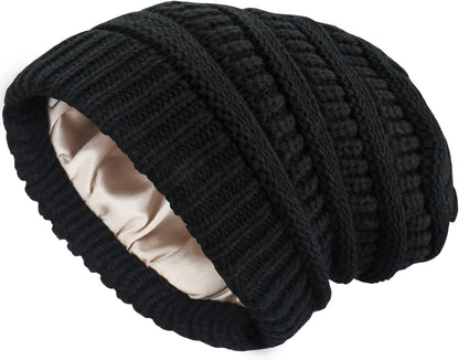 Satin Lined Slouchy Winter Beanie for Men & Women - Tatooine Nomad