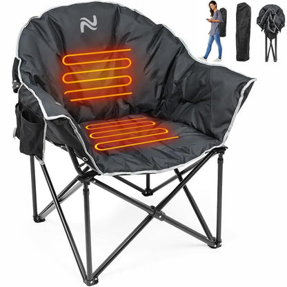 MOPHOTO Portable Heated Camping Chair - 3 Heat Levels, 500 lbs Capacity - Tatooine Nomad