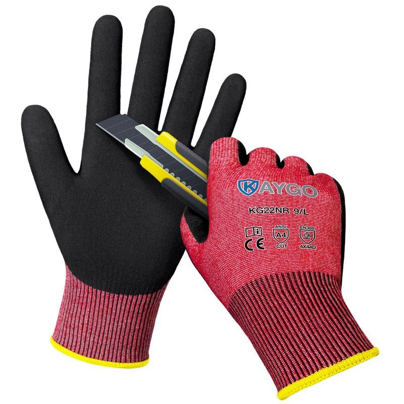 KAYGO Cut Resistant Outdoor Work Gloves - ANSI A4 Safety Grip - Tatooine Nomad