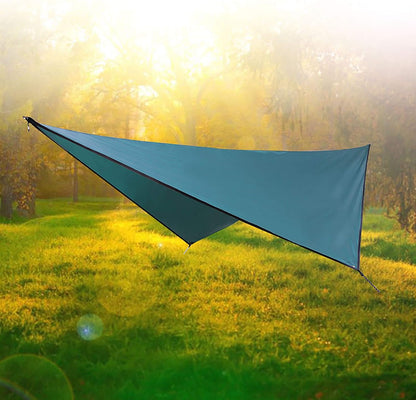 Hammock Tarp Tent 142"X114", Hammock Rain Fly Camping Tarp, Multifunctional Waterproof Tent Footprint for Camping, Sunshade, Picnic & Army Tent - Tatooine Nomad