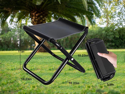 Folding Camping Stool , Portable Camping Chair,Lightweight Camping Chairs for Adult Outdoor Fishing BBQ Hiking Black - Tatooine Nomad