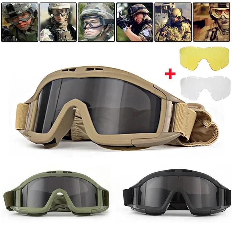 3mm Dual Lens Adjustable Safety Goggles for Paintball & Sports - Tatooine Nomad