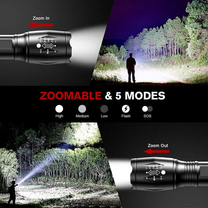 led flashlight 2pack portable zoomable tactical lights - Tatooine Nomad