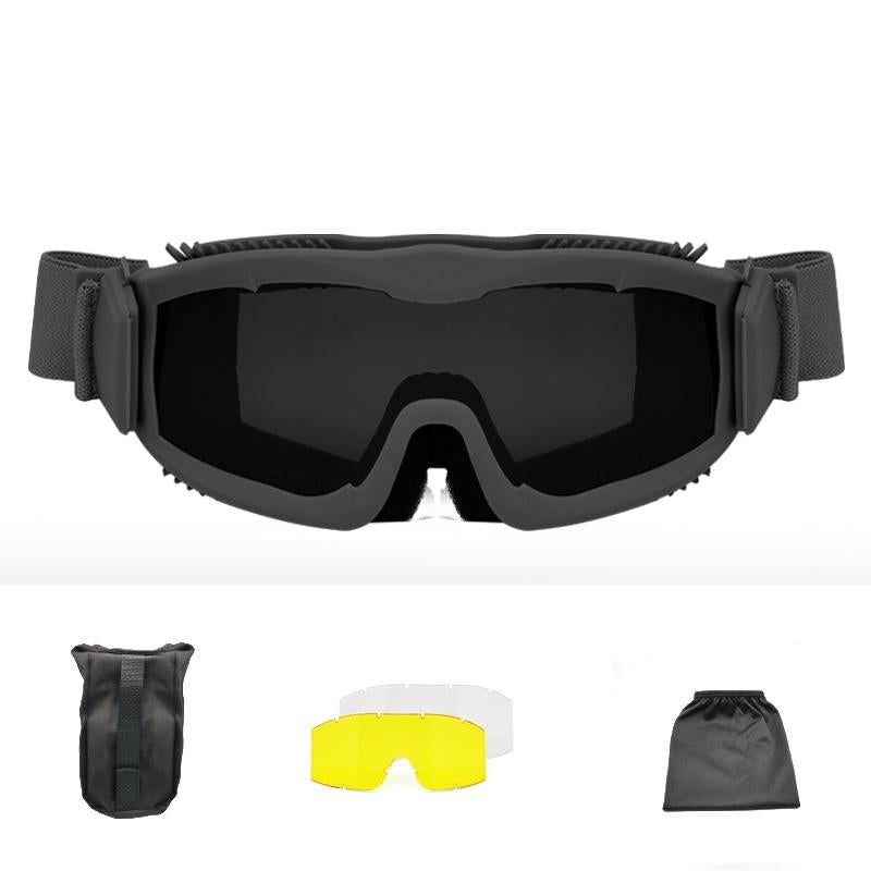 3mm Dual Lens Adjustable Safety Goggles for Paintball & Sports - Tatooine Nomad