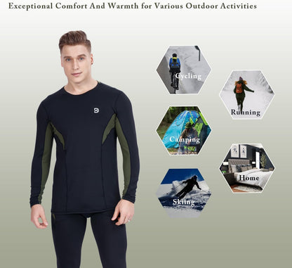 DIKAMEN Men's Fleece Lined Thermal Underwear Set - Tatooine Nomad