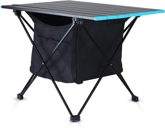 Portable Camping Table，Ultralight Beach Table with Aluminum Top and Carry Storage Bag for Camping Hiking Dining & Cooking BBQ Outdoor Picnic (Medium) - Tatooine Nomad