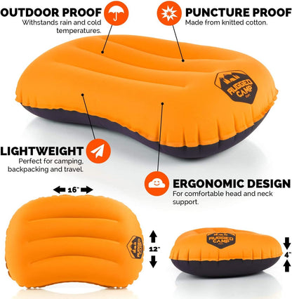 lightweight compressible camping pillow - ergonomic travel support - Tatooine Nomad