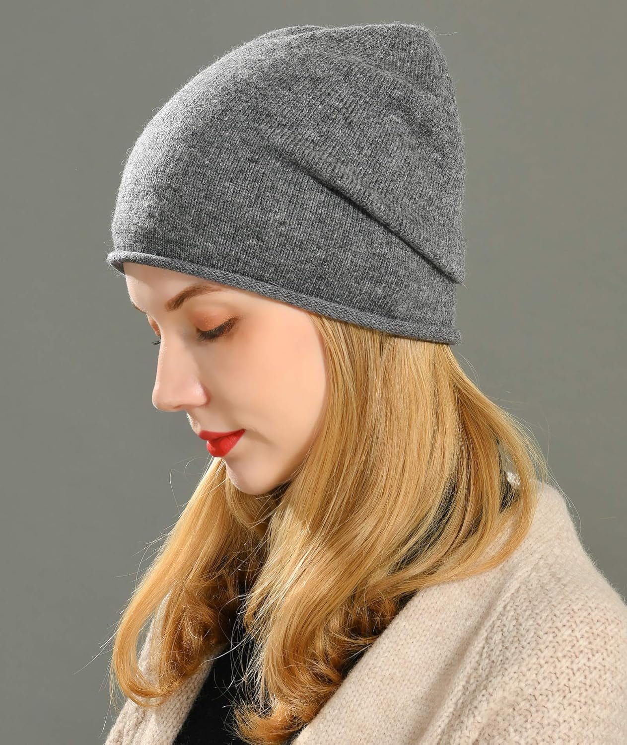 cashmere wool blend slouchy beanie hat for women - Tatooine Nomad