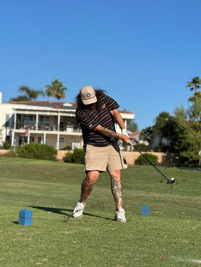 BRIMZ Tan Golf Performance Snapback Hat with Ball Marker - Tatooine Nomad