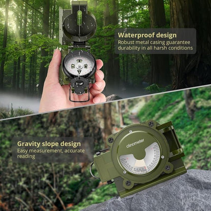 Anbte professional hiking compass with 3000 gauss magnetic intensity - Tatooine Nomad