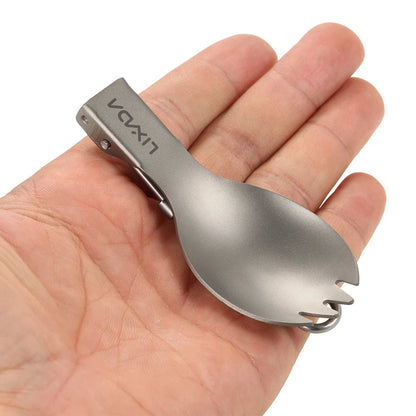 Lixada Lightweight Folding Titanium Spork for Camping & Hiking - Tatooine Nomad