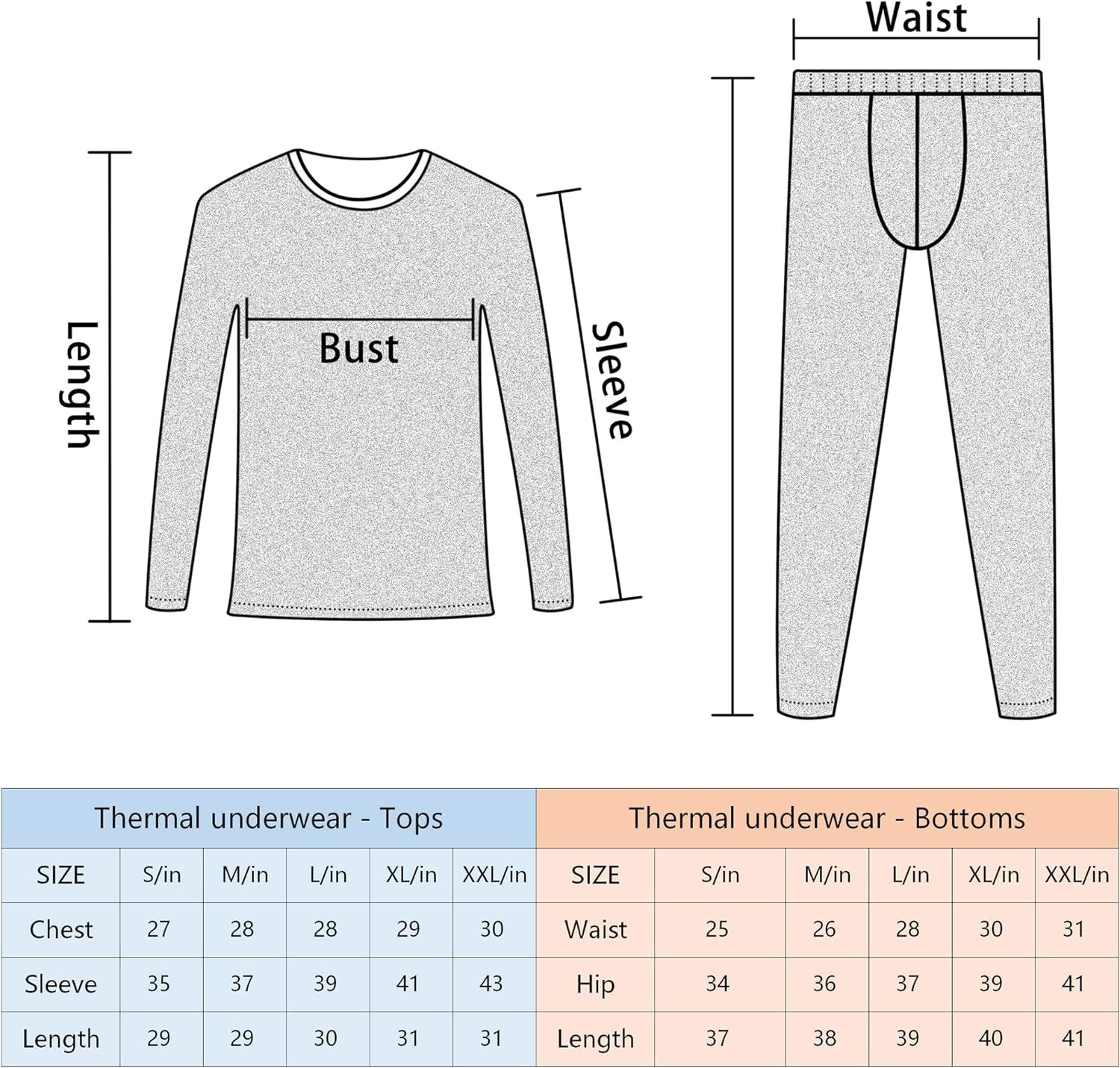 DIKAMEN Men's Fleece Lined Thermal Underwear Set - Tatooine Nomad