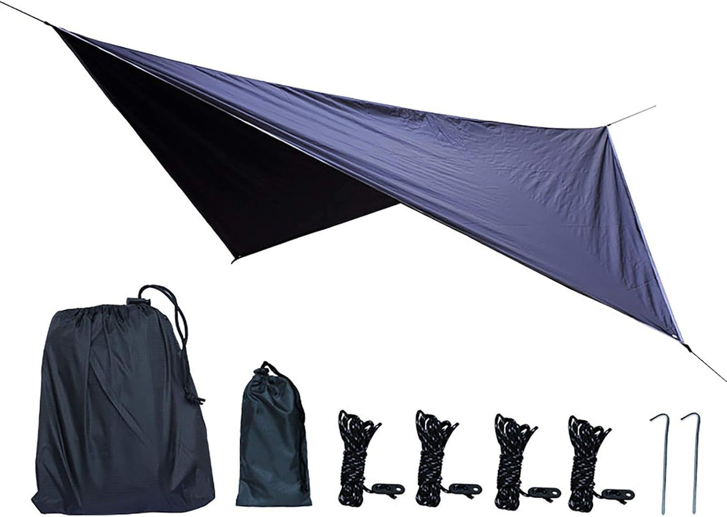 Hammock Tarp Tent 142"X114", Hammock Rain Fly Camping Tarp, Multifunctional Waterproof Tent Footprint for Camping, Sunshade, Picnic & Army Tent - Tatooine Nomad