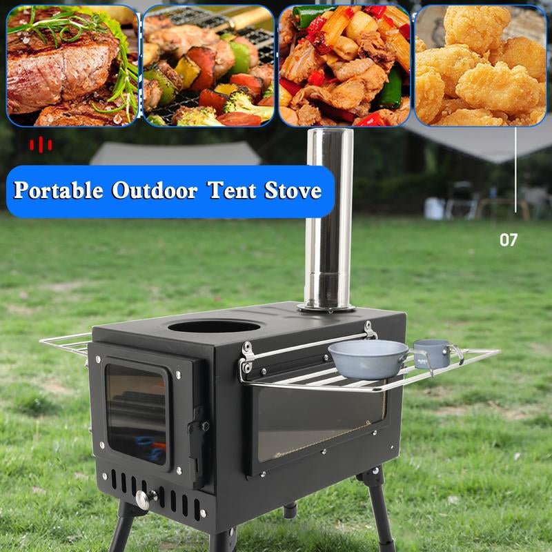 Multifunctional Portable Camping Wood Stove with Chimney - Tatooine Nomad