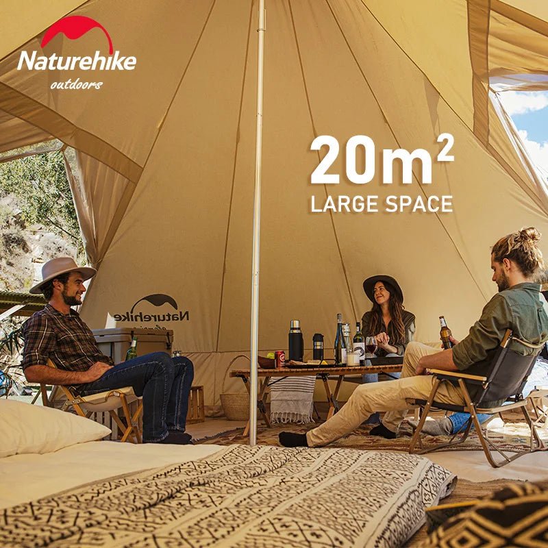 Naturehike Brighten 20 Cotton Pyramid Tent for 3 - 4 Persons - Tatooine Nomad