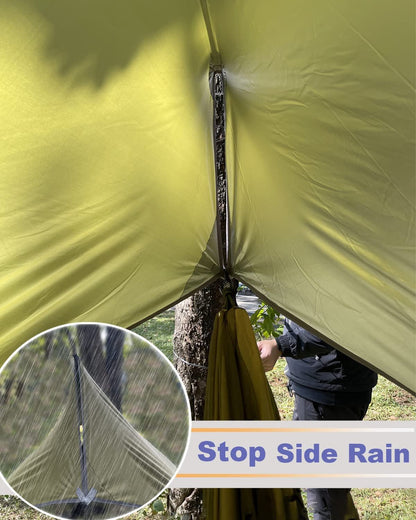 Sunyear Portable Double Camping Hammock with Net & Rain Fly - Tatooine Nomad