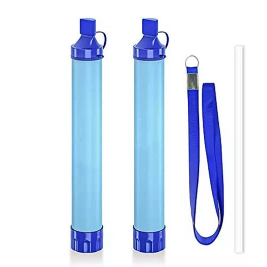Blue White Mini Portable Water Filtration Straw Outdoor Camping Survival Hiking Outdoor Water Filter - Tatooine Nomad