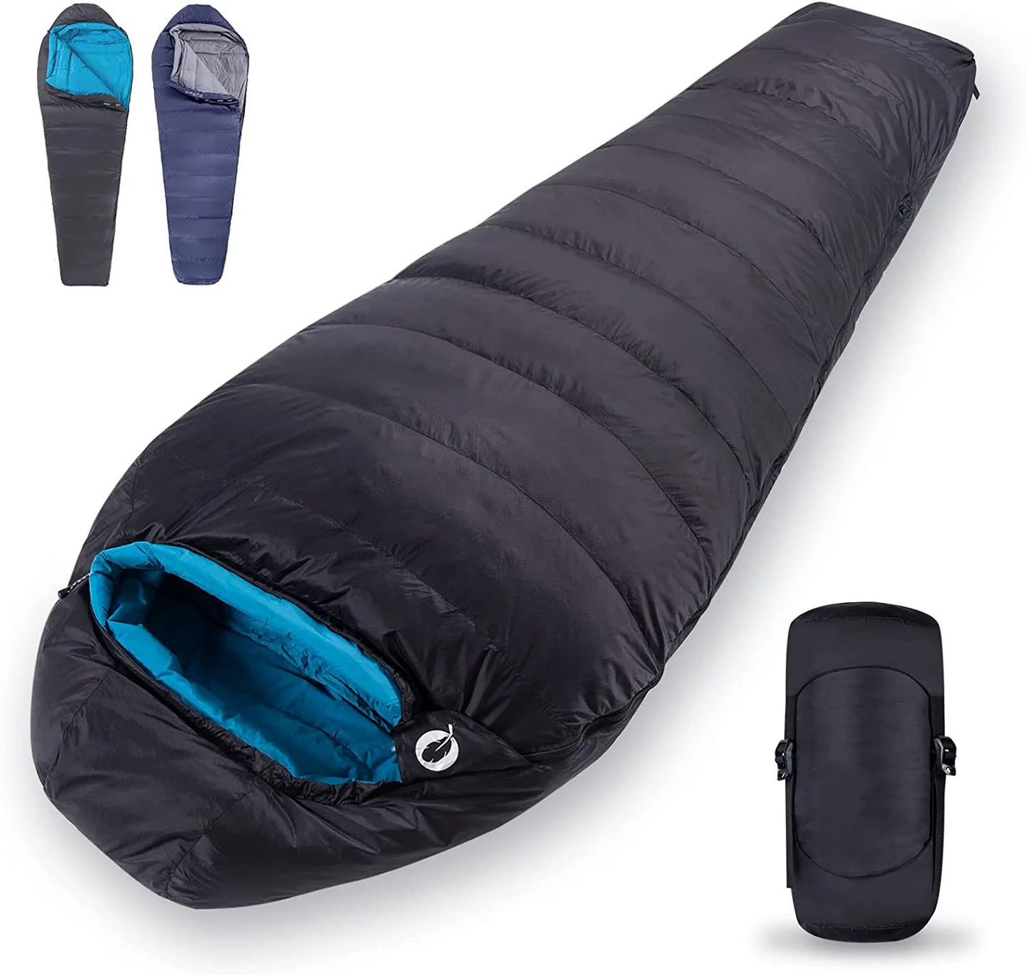 Woqi Cold Weather Waterproof Polyester Duck Down Mummy Sleeping Bags For Hiking Camping - Tatooine Nomad