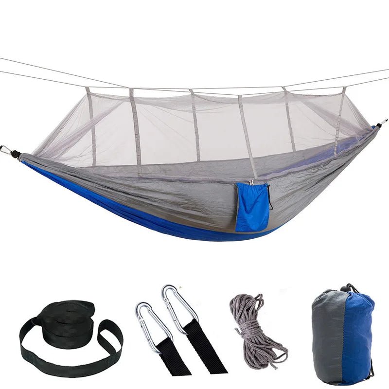 Upgraded Portable Parachute Mosquito Net Camping Hammock for Backpacking Travel Hiking - Tatooine Nomad