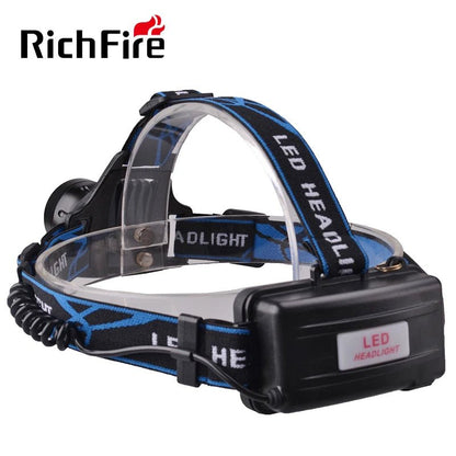 RichFire 1000lm aluminum rechargeable headlamps flashlight high power zoom headlamp - Tatooine Nomad
