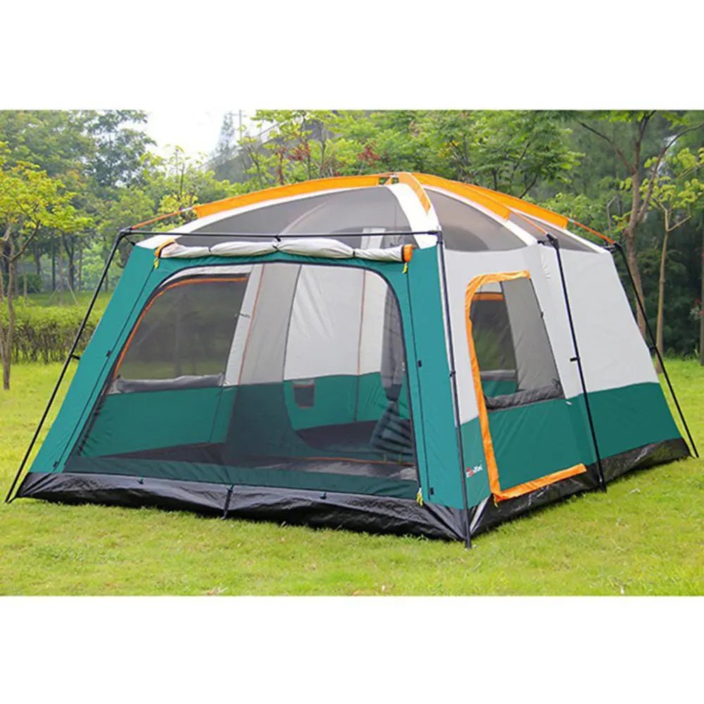 8-10 Person Family Camping Tent Size 14' x 10' x 78" 4 Season 2 Rooms 1 Living Room Waterproof Outdoor Tent - Tatooine Nomad