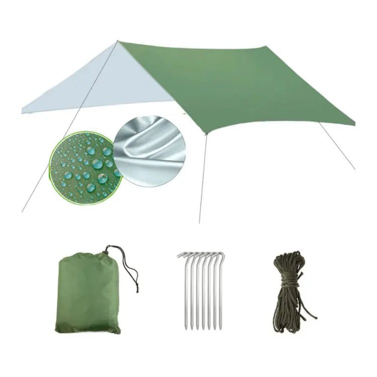 Portable Single Double Nylon High Strength Parachute Camping Hammock with Rain Fly Tarp Mosquito Net Tent Tree Straps - Tatooine Nomad