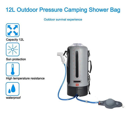 Outdoor Camping Portable Solar Shower Bag 12L - Tatooine Nomad