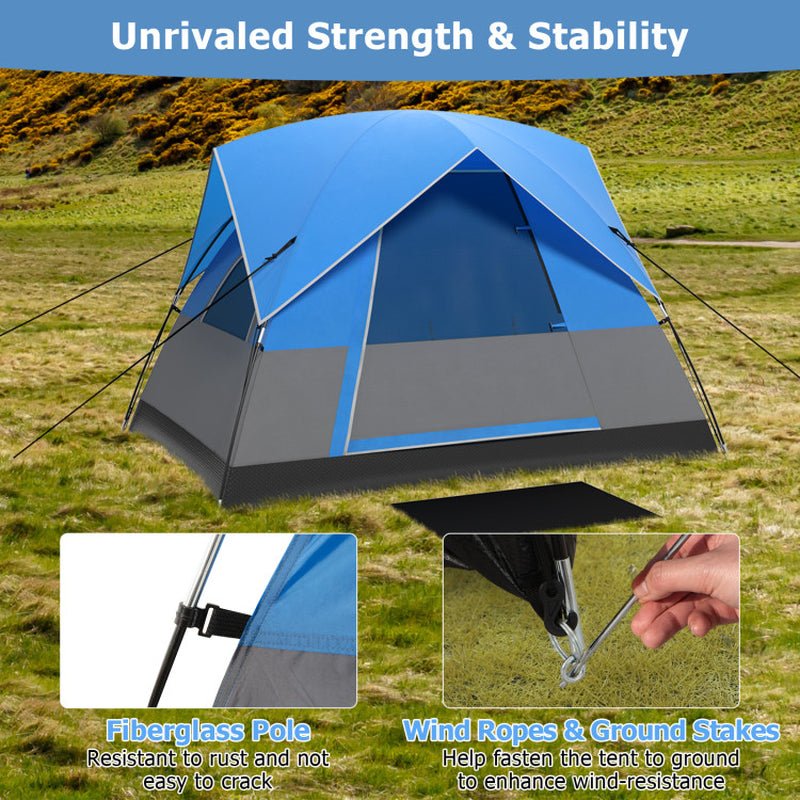 3 Person Outdoor Camping Tent with Removable Floor Mat for Camping Hiking Traveling - Tatooine Nomad