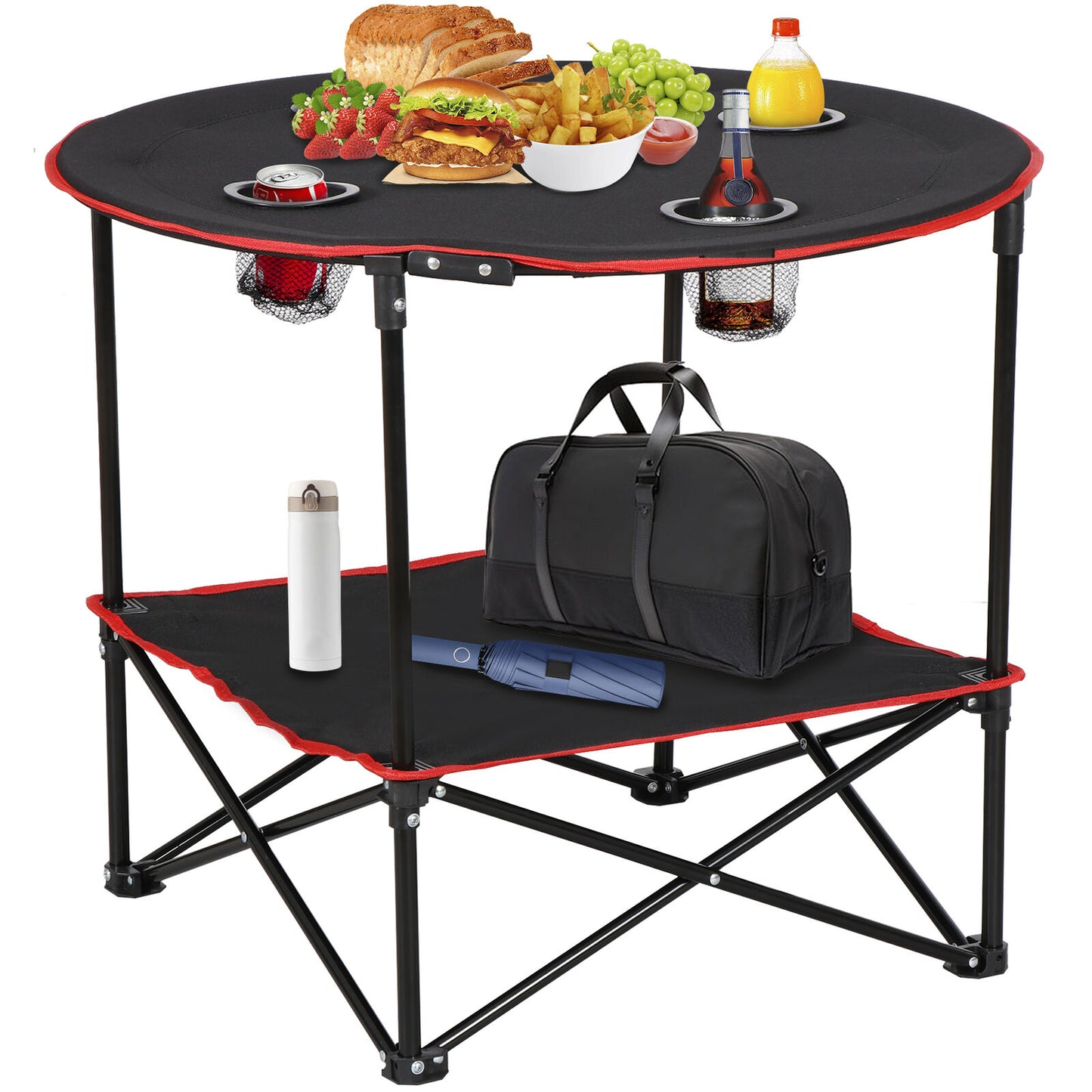 portable folding picnic table with cup holders and carry bag - Tatooine Nomad