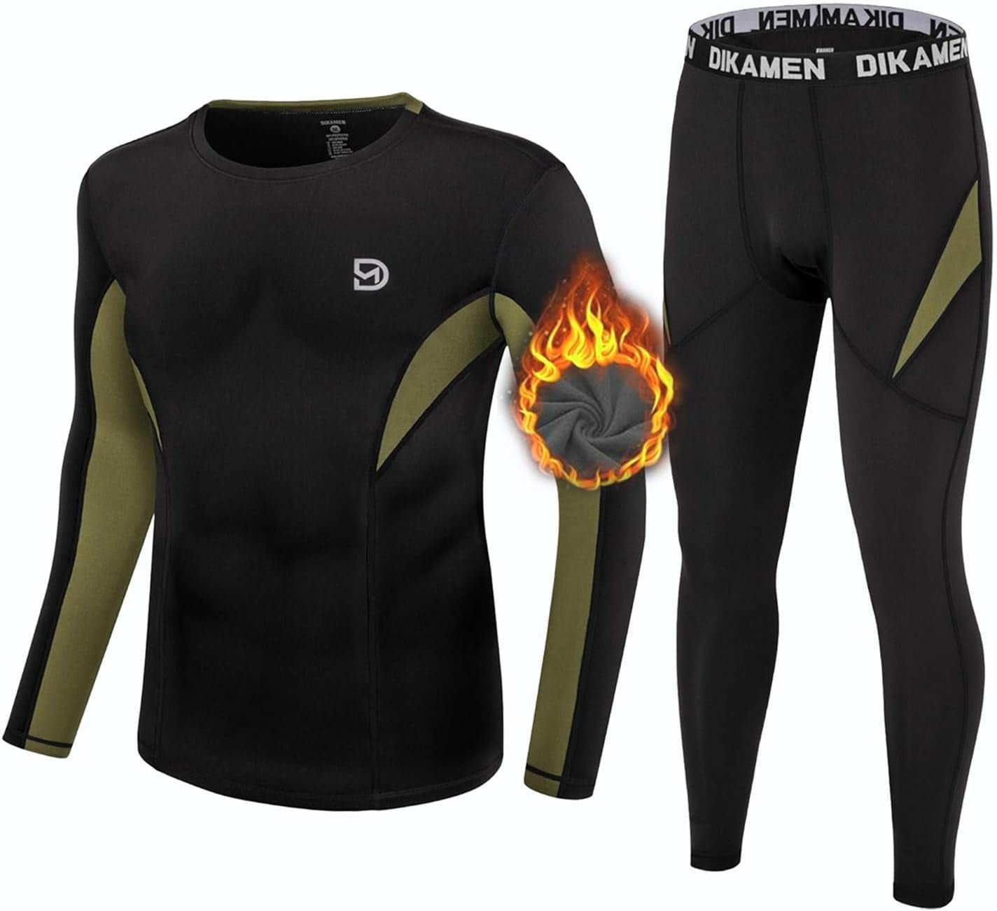 DIKAMEN Men's Fleece Lined Thermal Underwear Set - Tatooine Nomad