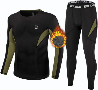 DIKAMEN Men's Fleece Lined Thermal Underwear Set - Tatooine Nomad