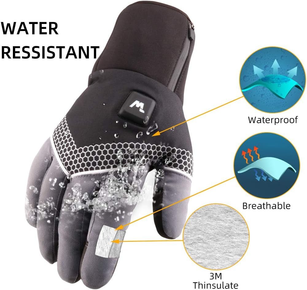 Wostar Electric Heated Gloves - 3 Heating Levels, Touchscreen, Waterproof - Tatooine Nomad