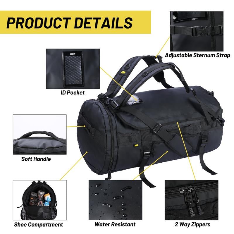 2024 MIER Heavy - Duty Water - Resistant Duffel Backpack - Tatooine Nomad