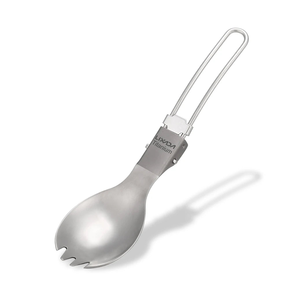 Lixada Lightweight Folding Titanium Spork for Camping & Hiking - Tatooine Nomad